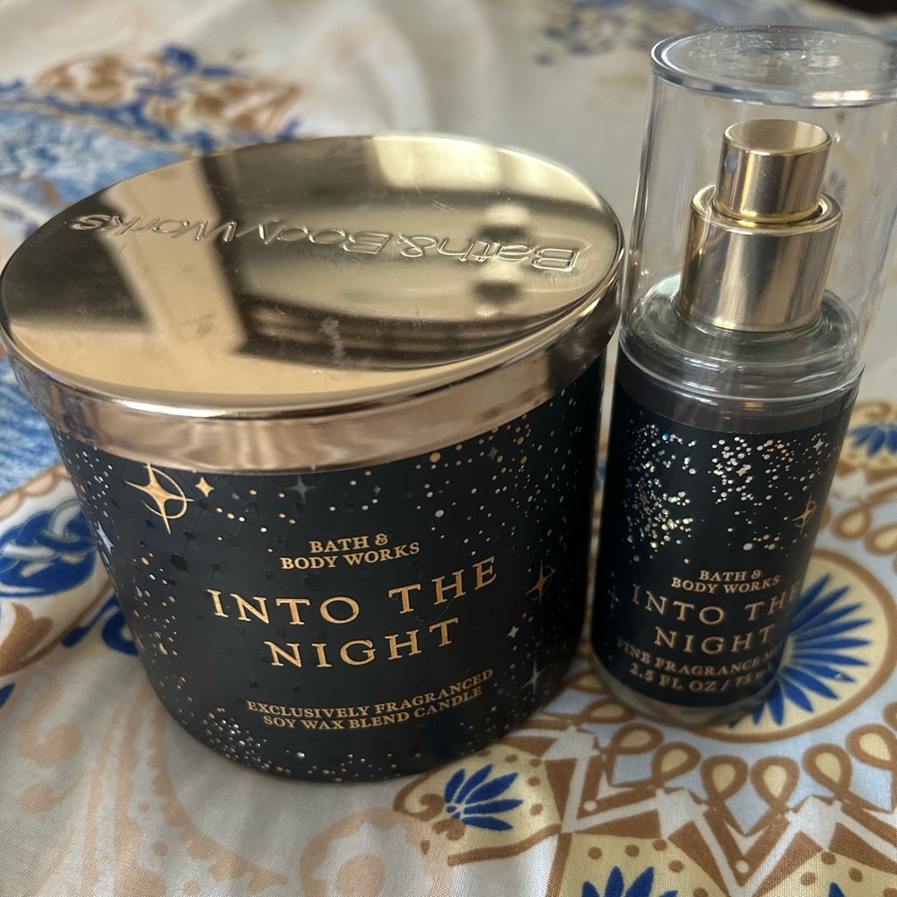 Into the Night 3 wick candle & fine frangance mist 2.5 BN
